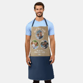 パパ最高の3枚写真父の日のキープサケエプロン エプロン (着用した状態)