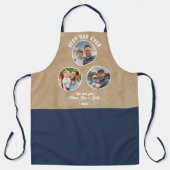 パパ最高の3枚写真父の日のキープサケエプロン エプロン (正面)