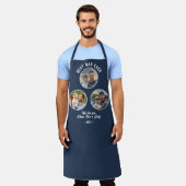 パパ最高の3枚写真父の日の形見 エプロン (着用した状態)