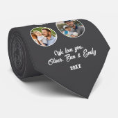 パパ最高の3枚写真父の日の形見 ネクタイ (ロール)