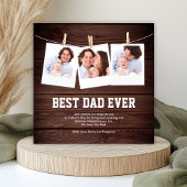 パパ最高の3 Photo Collage Father's Day Card