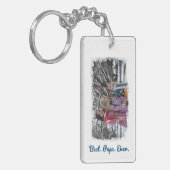 パパ最高の・エバーラブ・ユー・パパの写真フレーム効果 キーホルダー (正面左)