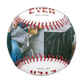 パパ最高の・エバ・アメリカン・フラッグ2フパーソナライズされたォト 野球ボール (正面)