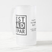 パパ最高の:パーゴルフの父の日 フロストグラスビールジョッキ (正面左)