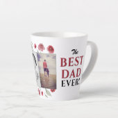 パパ最高のEverフローラ父の日2写真コラージュ カフェラテマグ (右アングル)