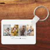 パパ最高のEver 4 Photos Collage Gift for Father キーホルダー (正面)
