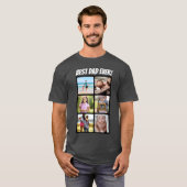 パパ最高のEver 6 Photo Collage Fanthers Day Montage Tシャツ (正面フル)