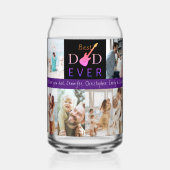 パパ最高のEver Father's Dayファミリーフォトコラージュ ガラス缶 (正面)