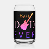 パパ最高のEver Father's Dayファミリーフォトコラージュ ガラス缶 (裏面)