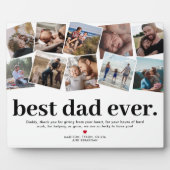 パパ最高のEver Father's Day写真コラージュのプラーク フォトプラーク (正面)