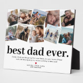 パパ最高のEver Father's Day写真コラージュのプラーク フォトプラーク (側面)