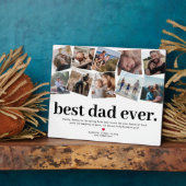 パパ最高のEver Father's Day写真コラージュのプラーク フォトプラーク (側面)