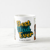 パパ最高のEver Father's Day 2フォトコラージュ コーヒーマグカップ (中央)