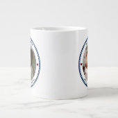 パパ最高のEver Father's Day 2フォトコラージュ ジャンボコーヒーマグカップ (正面)