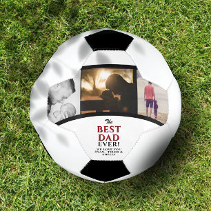 パパ最高のEver Father's Day 3 Photo Collage サッカーボール
