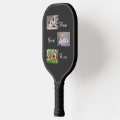 パパ最高のEver Father's Day 3 Photo Collage ピックルボールラケット (左)