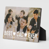 パパ最高のEver Father's Day 3 photo Collage フォトプラーク (側面)