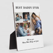 パパ最高のEver Father's Day 4 photo collage フォトプラーク (側面)