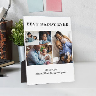 パパ最高のEver Father's Day 4 photo collage フォトプラーク