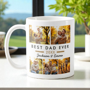 パパ最高のEver Father's Day 5 Photo Collage コーヒーマグカップ