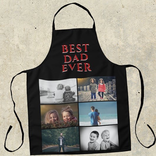 パパ最高のEver Father's Day 6 Photo Collage エプロン