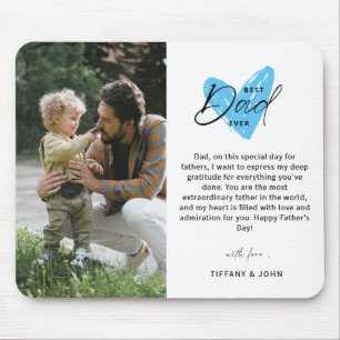 パパ最高のEver Happy Father's Day写真記念Keepsake マウスパッド