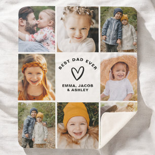 パパ最高のEver Instagram父の日フォトコラージュ シェルパブランケット