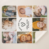 パパ最高のEver Instagram父の日フォトコラージュ シェルパブランケット (正面(横))