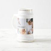 パパ最高のEver Multiple Photo Collage Father's day ビールジョッキ (正面左)