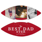 パパ最高のEver Red Father's Day 3 Photo Collage アメリカンフットボール (パネル)