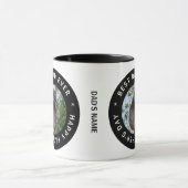 パパ最高のEver Seal Of Approval白黒フォト マグカップ (中央)