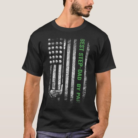 パパ最高 ステップダッド ゴルフ好き 父の日 Tシャツ (正面)
