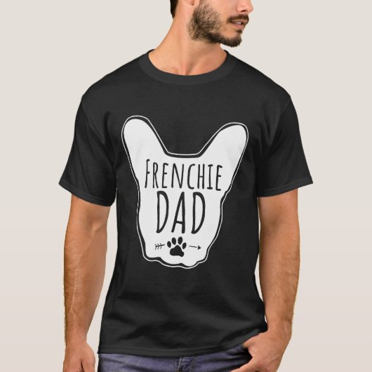 パパ服フランスのブルドッグ Tシャツ (正面)