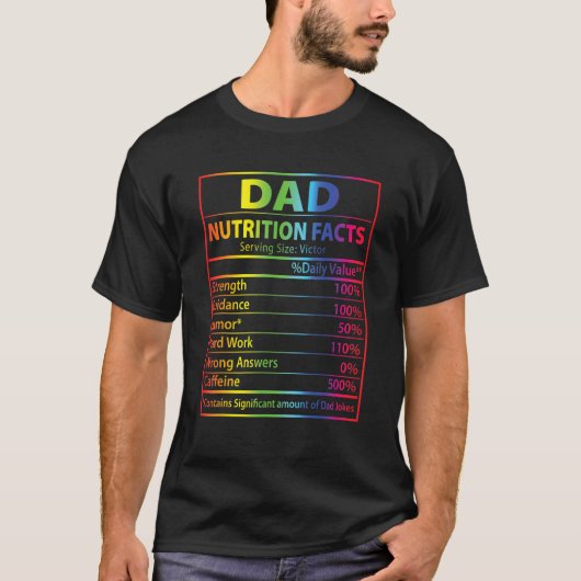 パパ栄養事実アイディア父パパ Tシャツ (正面)