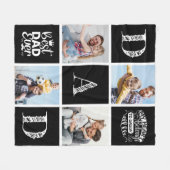 パパ毛布パーソナライズされたギフト男性へ フリースブランケット (正面(横))