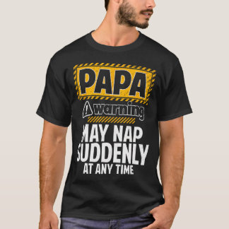 パパ注意!突然寝るかも 父の日 Tシャツ