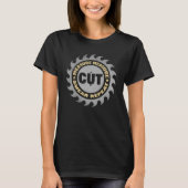 パパ測定カットWoodworker父の日 Tシャツ (正面)
