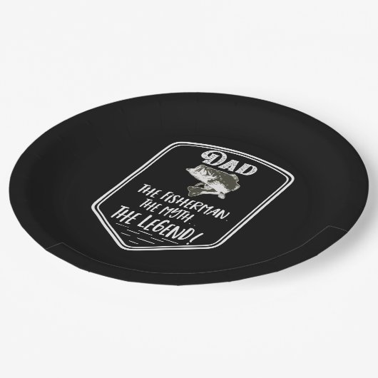 パパ漁師神話伝説の父の日 ペーパープレート (アングル)