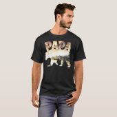パパ熊の森の湖の山の景色 アウトドア Tシャツ (正面フル)