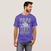 パパ熊 3 子熊 3 児 父 親 おじいさん 父の日 Tシャツ (正面フル)