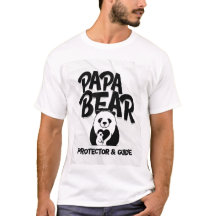 パパ熊Tシャツ – 守り手と導き手 | かわいいパンダ