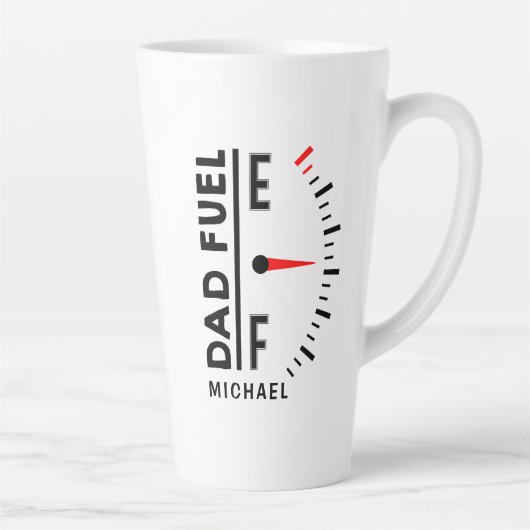 パパ燃料おもしろい父の日誕生日パーソナライズされた カフェラテマグ (右)