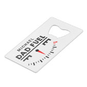 パパ燃料おもしろい父の日誕生日パーソナライズされた クレジットカード栓抜き (裏面アングル)