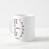 パパ燃料おもしろい父の日誕生日パーソナライズされた コーヒーマグカップ (正面左)