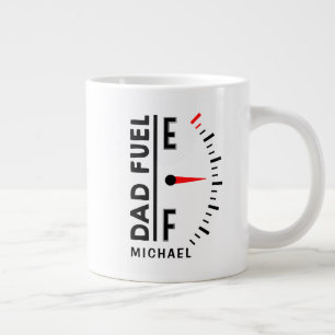パパ燃料おもしろい父の日誕生日パーソナライズされた ジャンボコーヒーマグカップ