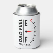 パパ燃料おもしろい父の日誕生日パーソナライズされた 缶クーラー (缶正面)