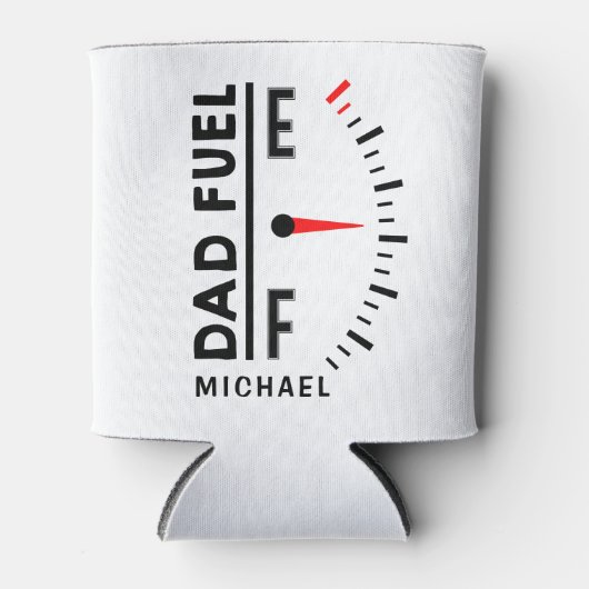 パパ燃料おもしろい父の日誕生日パーソナライズされた 缶クーラー (正面)