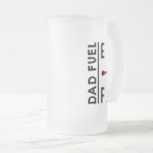 パパ燃料おもしろい父の日誕生日 フロストグラスビールジョッキ (正面右)