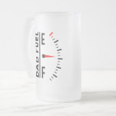 パパ燃料おもしろい父の日誕生日 フロストグラスビールジョッキ (正面左)