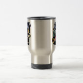 パパ燃料すごいスーパーヒーローおもしろい漫画モノグラカスタムム トラベルマグ (中央)